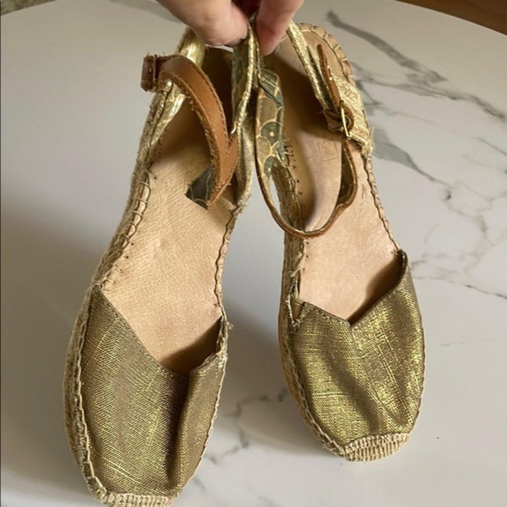Gold Espadrille Sandals